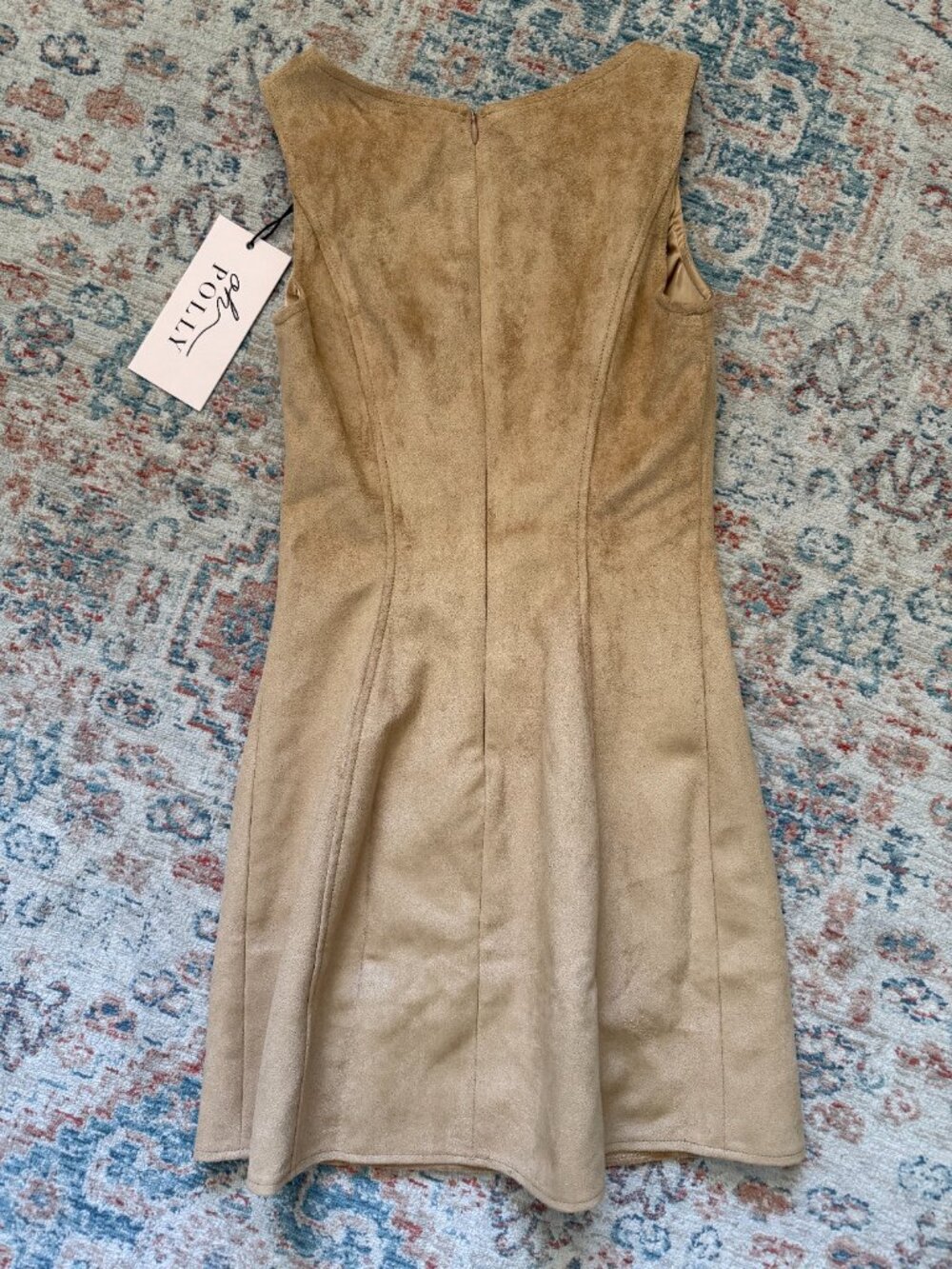 NEW Oh Polly Amielle Faux-Suede A-Line Mini Dress : 0 - Picture 5 of 7